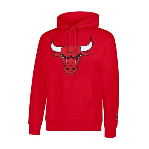 Ultra Game Adults NBA Official Classic Embroidered Hoodie Sweatshirt Chicago Bulls Team Color X-Large