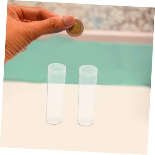Tubos para monedas de coleccion con tapa protectora transparente 5