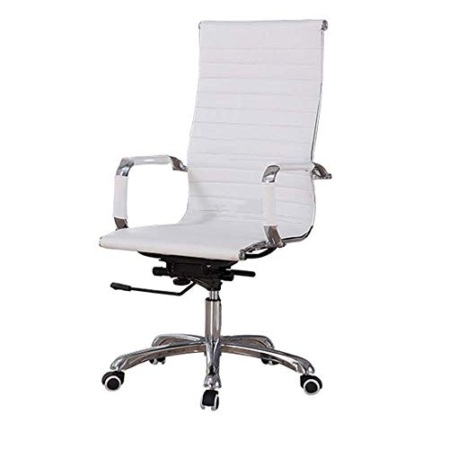 Preisvergleich Produktbild CTO Schreibtischstühle Drehstuhl, Büromöbel Computerstuhl Haushaltsdrehstuhl Drehstuhl Boss Stuhl,Weiß
