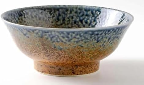Japanese Mino Ware Ceramic Serving Bowl 8.35 Inches Diameter H3.23 Inches, 50 Fluid Ounces, Ramen Soup Noodle Multi-purpose bowl, Ai Nagashi KG859503(50) image 5
