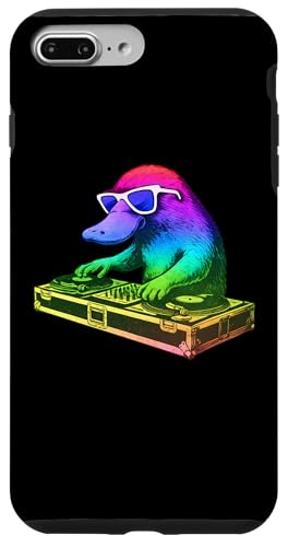Platypus DJ ミュージックパーティー 動物好き スマホケース iPhone 7 Plus/8 Plus 用