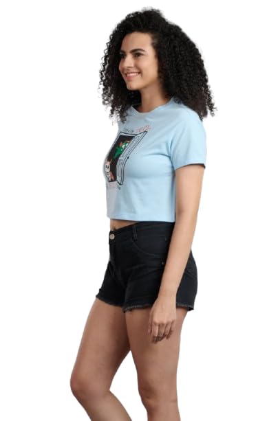 Image of Go Devil Women's Casual Printed Round Neck Oversized Stylish T Shirt