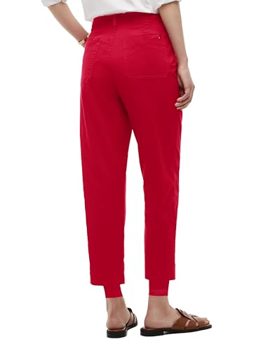 Image of Tommy Hilfiger Women's Twill Straight Chino Pants with Stretch Mid Rise Ankle Pants