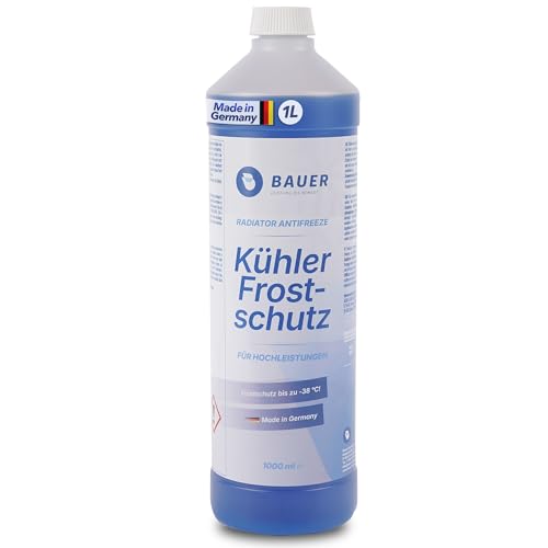 Bauer Blue Kühlerfrostschutz G11 Kühlmittel Blau Konzentrat bis -38C Frostschutz Universal für Motor & Kühlsystem Korrosionsschutz für Alu & Stahl Ganzjahres Kühlerschutz Made in Germany