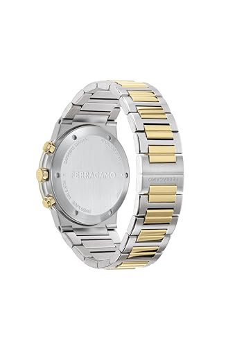Ferragamo Ferragamo Sapphire Chrono Collection Luxury Mens Watch Timepieces with a Two Tone Bracelet and Case Featuring a Green Dial3