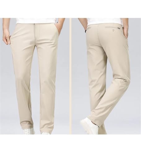 Men's Four Seasons Suit Pants - Business Fashion Solid Color Straight Casual Office Formal Trousers Plus Size2