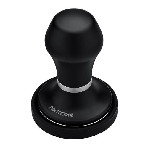 Tamper expresso 58,5 mm en acier robuste Normcore avec base ondulée interchange - 8