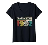 Photo Gallery donna classic 1992 retro birthday idea 1992 cassette tape vintage maglietta con collo a v Photo Gallery donna classic 1992 retro birthday idea 1992 cassette tape vintage maglietta con collo a v
