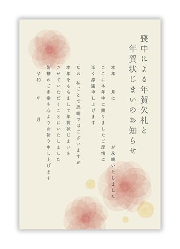 ⭐️ 喪中はがき 年賀状じまい 私製 20枚入り 詳細記入不要 胡蝶蘭 Amazon | 喪中はがき 20枚【年賀状じまい文/手書き記入用】私製はがき