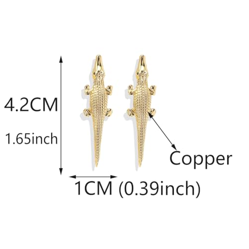 Exaggerated Dragon Crocodile Alligator Earrings Dangle Personalized Crocodile Animal Drop Earrings Stud for Women Gothic Jewelry4