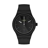 Swatch Sistem51 Biosourced Unisex Watch Casual Bioceramic Black Quartz Waterproof Am51