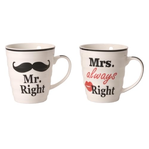 Out of the blue Conjunto de 2 chávenas Mr Right & Mrs Always Right