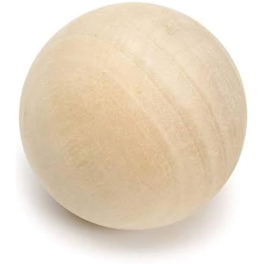Wooden Ball Unfinished 4 Inches (Pack of 3)