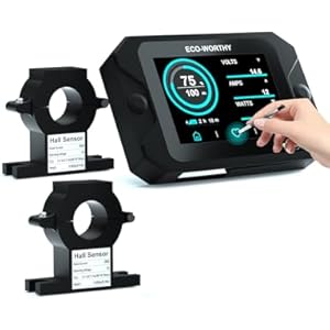 ECO-WORTHY Battery Monitor with Dual Hall Sensor, 300A Touchable Backlight Display with Programmable Alarm