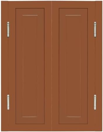 White Wooden Double Swing Cafe Doors 31.5x35.4in, Half Entrance Partition with 4 Metal Hinges for Kitchen, Bar, Cellar, Porch, Barn - Stylish & Durable