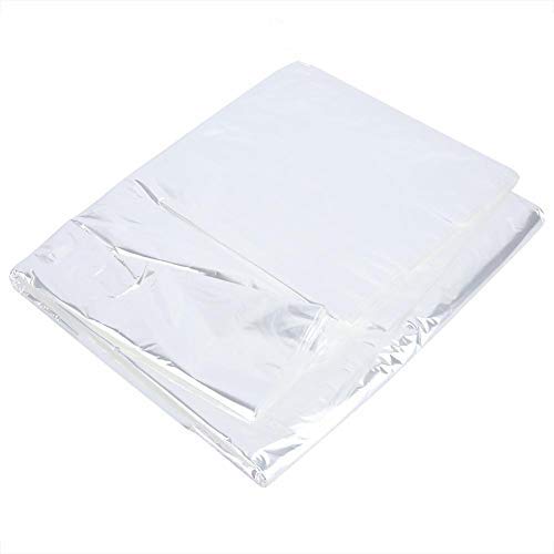 Fdit 50Pcs Disposable See-Through Clothes Dust Bags Dry Cleaning Garment Covers (3 Sizes (#2), Clear