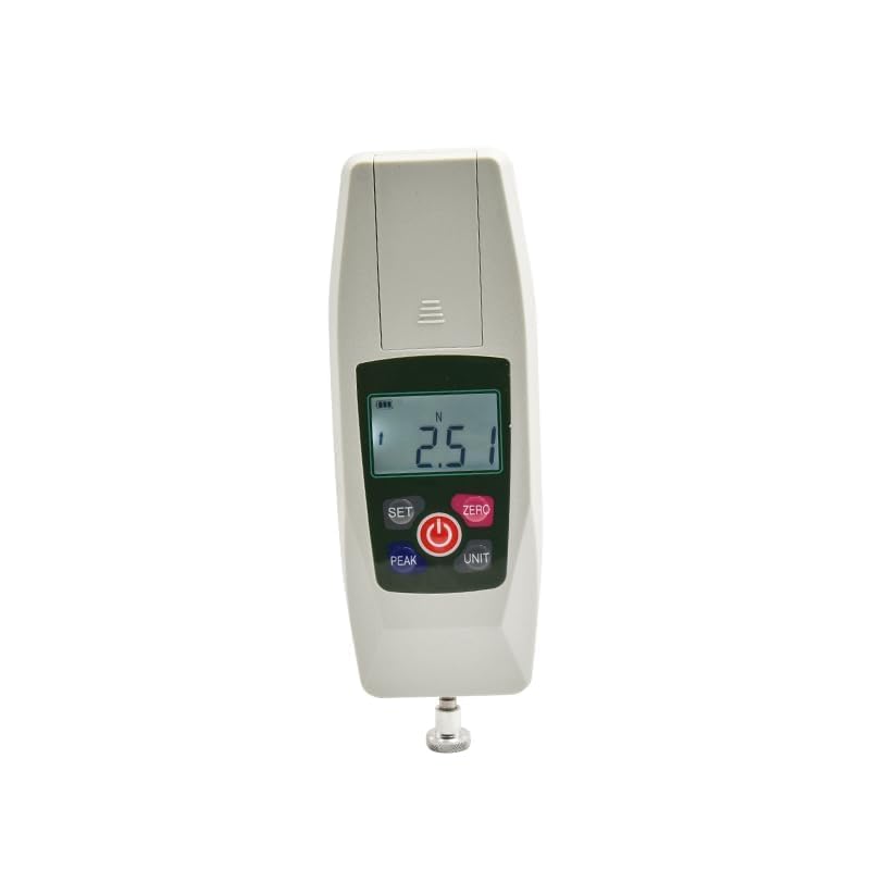 Digital Push-Pull Force Gauge High Accuracy Dynamometer Tensiometer Instrument with Range 500N 50Kgf 110Lbf 1800Oz Accuracy ±1％ Peak/Track Mode for Teaching School Lab Mechanical Physics