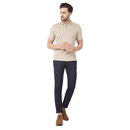 Image of Blackberrys Men's Cotton Blend Solid Slim Fit Casual Trousers