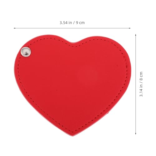 Espejo compacto de maquillaje portátil en forma de corazón miniatura 2