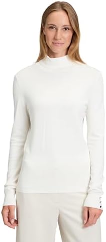 Betty Barclay Damen Rollkragenpullover Langarm 40, Rohweiß