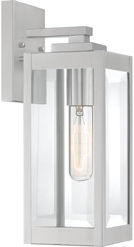 Quoizel Westover 14 1/4" High Silver Outdoor Wall Light