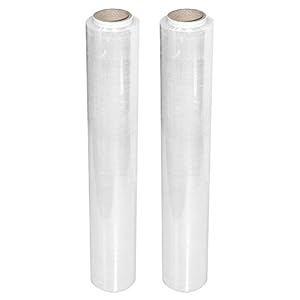 Stretchfolie, wikkelfolie, pakfolie, 500 mm, 1,5 kg, verpakking van 2, transparant