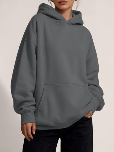 Image of Trendy Queen Women Oversized Hoodies Fall Outfits | Gentle Skin Feel, Aesthetic Drop Shoulder, Large Kangaroo Pocket, Seamless Daily Outfit Match