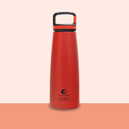 Image of CLAY CRAFT VACBOTT Harriet Swag Double Walled|18 Hours Hot and 24 Hours Cold Water Bottle Vacuum Insulated Flask|Thrmosteel Bottle|1000ML, Water Bottle|BPA-Free|BIS Certified|1Year Limited Warranty