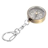 SMASOLO Llavero Brújula Vintage de Aleación de Zinc, Brújula de Metal Pequeña Portátil Gancho, Herramienta Precisa para Senderismo, Camping y Supervivencia al Aire Libre, Accesorio