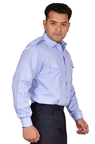 Image of Security Dress for Men | Security Guard Uniform Shirt for Men in Cotton Blend with Epaulettes & Pockets