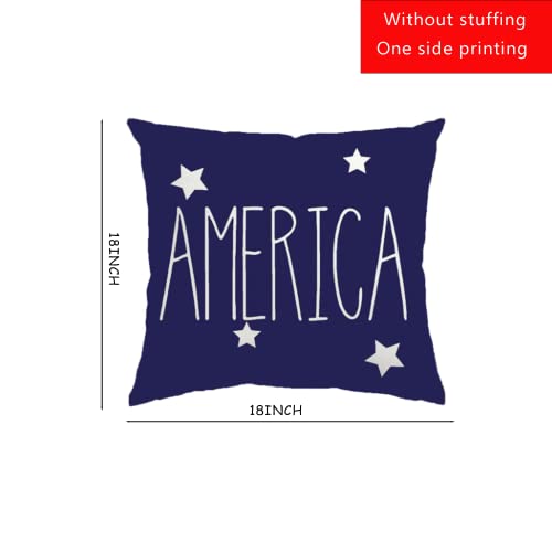 Gigoitly 4Th Of July Decorations Pillow Covers 18X18 Inch Set Of 4 Independence Memorial Day American Flag Throw Pillow Covers For Sofa Bed Patriotic Decor #TOP6