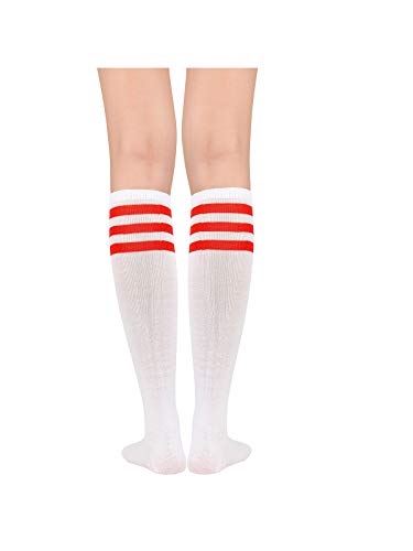 Image of Century Star Knee High Socks for Women Long Tube Socks with Stripes | Soft, Skin Friendly And Stretchy, Vibrant Colors Perfect For Daily Wear, Sports, Halloween And Christmas