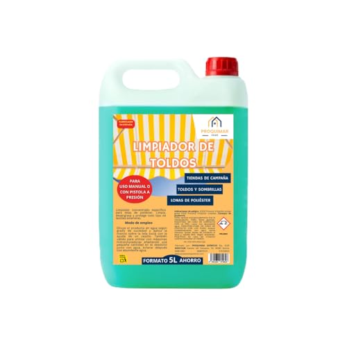 Limpiador de Toldos. Detergente Universal para Karcher 5L – Limpieza Multiusos para Hidrolimpiadoras a Presión | Potente Desengrasante y Eliminador de Suciedad