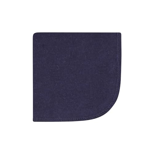 Image of Hudson Baby Unisex Baby Flannel Cotton Poly Washcloths, Blush Navy Floral 10Pk, One Size