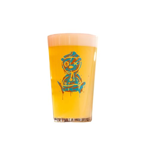 Tiny Rebel Vaso de cerveza de pinta nucleado (1 vaso)