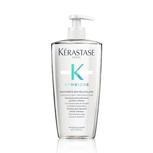 Kérastase | Symbiose, Champú Anticaspa Purificante Y Calmante, Para Cuero Cabelludo Graso y Sensible Con Tendencia A La Caspa, Sin Sulfatos* Ni Siliconas, Bain Pureté Anti-Pelliculaire, 500 ml
