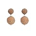 Boho fait à la main paille boucles d'oreilles goutte géométrique raphia boucles d'oreilles pour femmes filles été plage bijoux compatible with Machine Kit Kit Bijoux