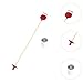 Yiju Golf Flagstick and Cup Golf Pin and Cup Set Portable Golf Flagpole with Handle for Country Club Training Garden Men Women, Red
