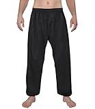 FitsT4 Sports Karate Pants 8oz Middleweight Elastic Waist Martial Arts Pants Perfect for Training or Competition, 000-5