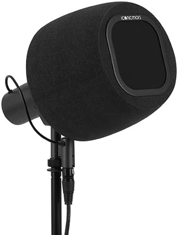 Miniatura 3 de Iconic Mars Comet X7B - Soporte de estudio de grabación con aislamiento de micrófono para podcast de dirección frontal SM7B, MV7, RE20, RE320,