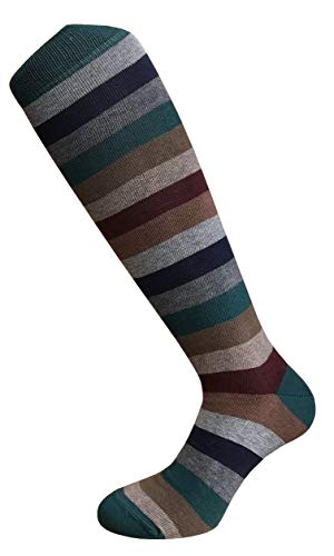 Mens Cotton Knee Socks (4 Pairs) Warm Cotton Boot Socks for Men Size 7.5-12 (One Size) Made in Italy 6