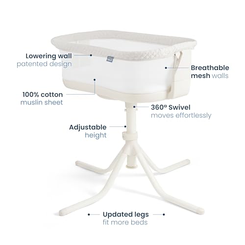 HALO BassiNest Swivel Sleeper 4.0 Air, Over-Bed Baby Bassinet with 360 Rotation, Oat - image 6