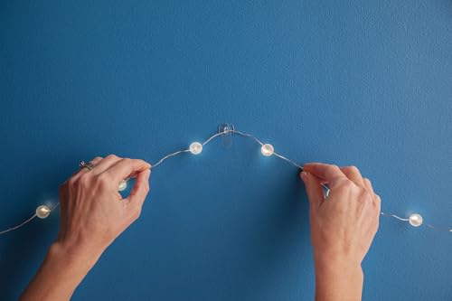 Command Dekorations-Clips, Vorteilspack mit 20 Mini Klebehaken Transparent und 24 Kleinen Klebestreifen… – Ansicht 6
