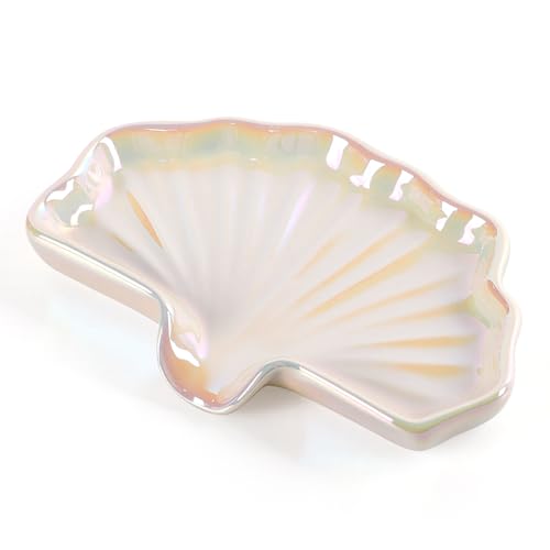 Ceramic Soap Dish, Self-Draining Bar Soap Holder for Bathroom, Sink, or Shower – Green Half-Moon Design, Easy to Clean, Keeps Soap Dry – ANTIS'S HOME