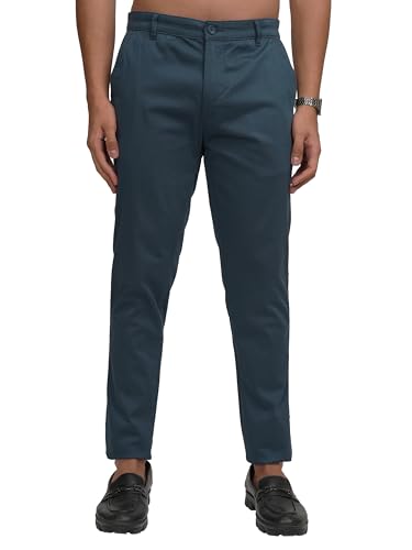 Image of Highlander Men's Slim Fit Formal Trousers | Ankle Length |Smart Trousers for Men | Chino Trousers for Men|Elegant Design | Comfortable Fabric for Daily Work & Formal Occasions