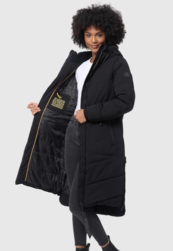 Marikoo Women's Long Quilted Jacket for Winter | Puffy Winter Coat in Knee-Length | Ladies’ Coats with Hoods | Benikoo XS-5XL - Image 7