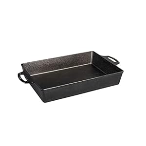 Lodge 9″x13″ Cast Iron Casserole, Black