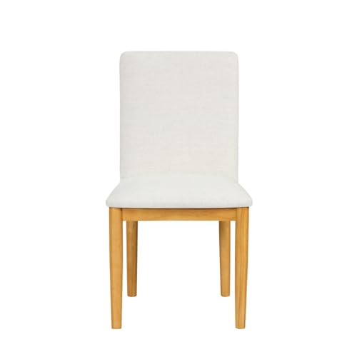 Image of HomePop Farmhouse Dining Chair - Cream White Textured Woven (Set of 2)