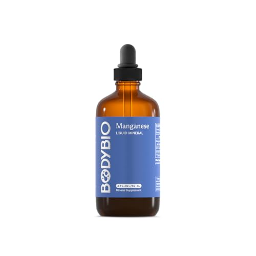 BodyBio - Liquid Manganese for Bone Health, Connective Tissue & Metabolism Support - High Absorption, Pure, Concentrated Manganese Supplement - 2oz