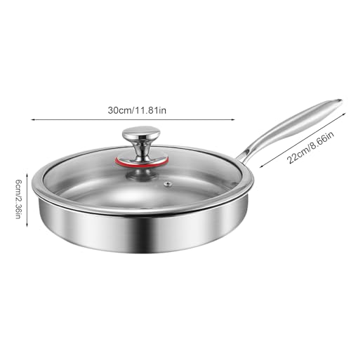Titan Bratpfanne Mit Deckel, 2025 Verbesserte Titanium Pfannes Unbeschichtet, Titanlegierung Antihaftbeschichtete Pfannes Zum Kochen Non-Stick Pro-Kochgeschirr, Kratzfeste Bratpfanne Für Zuhause